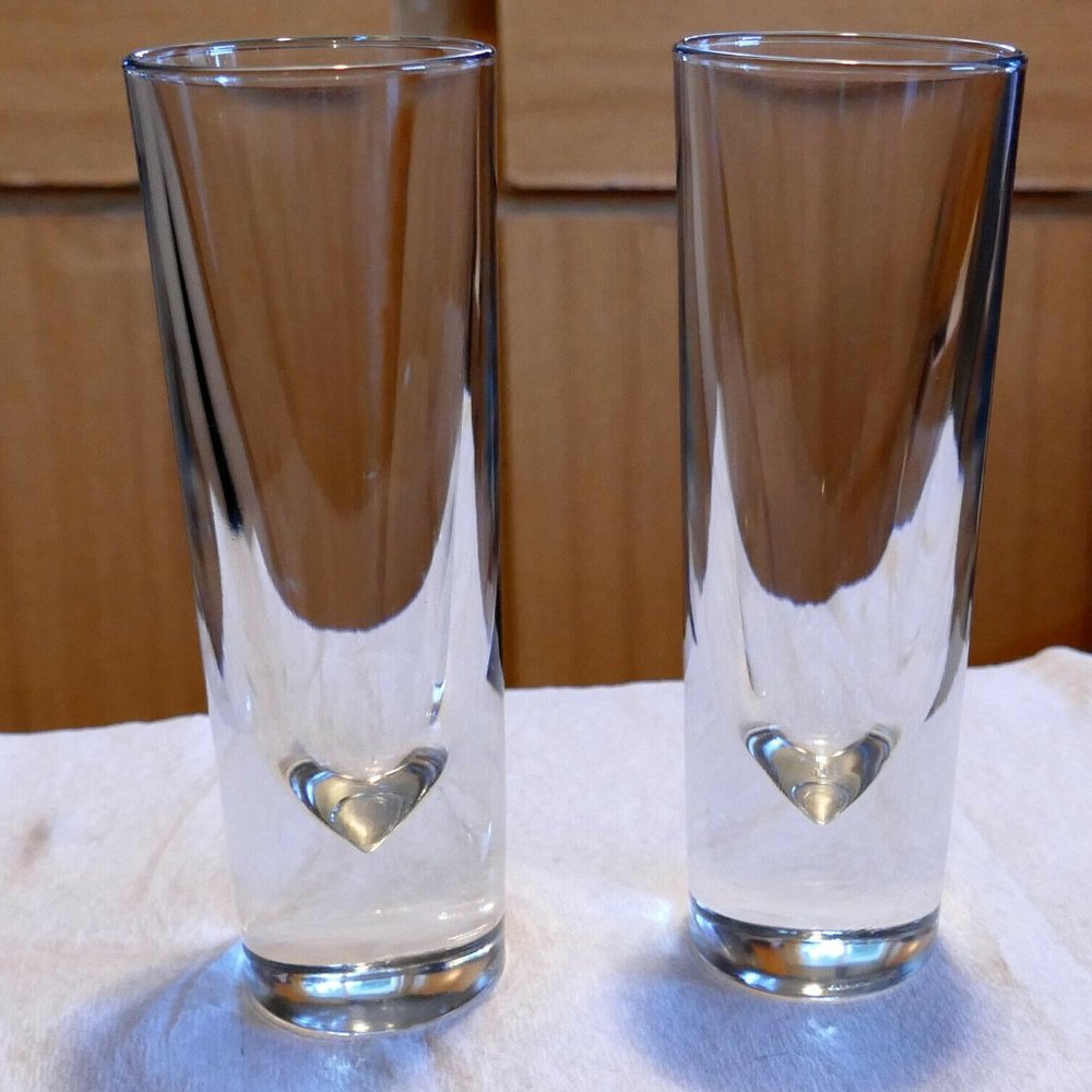 Murano Glass Bud Vases ~ Bullet Shaped ~Set of Two